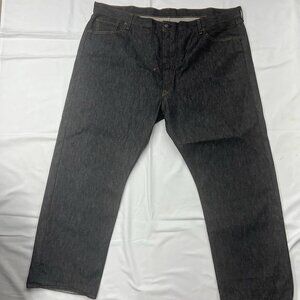 Levi's Mens Black Big & Tall Straight Leg 501 Original Fit Jeans